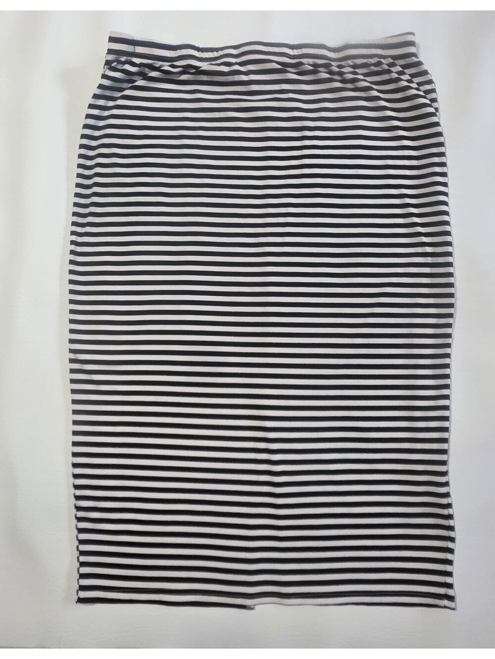 SHEIN Curve Black & White Striped Skirt